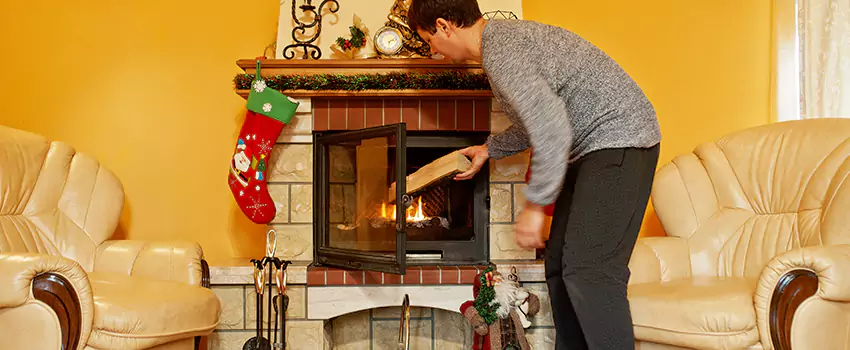 Rusted Metal Fireplace Restoration in Meriden, Connecticut